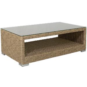 Mesa de centro California aluminio y ratán sintético