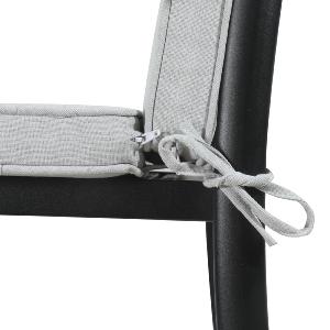 Cojín de asiento y respaldo alto 50x115x5 cm color gris claro