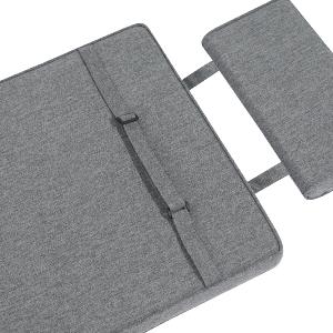 Cojín de asiento respaldo y reposapies color gris oscuro