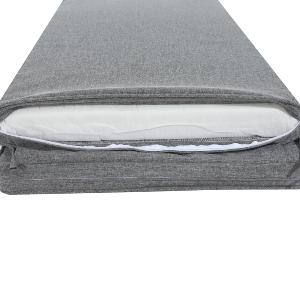 Cojín de asiento respaldo y reposapies color gris oscuro