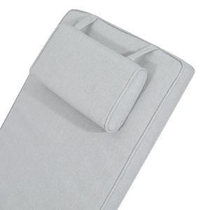 Cojín de asiento respaldo y reposapies color gris claro