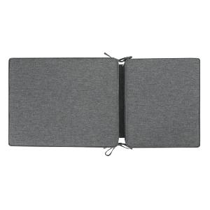 Cojín de asiento y respaldo 45x91x5 cm color gris oscuro