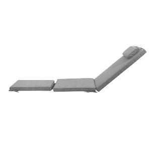 Cojín de asiento respaldo y reposapies color gris oscuro