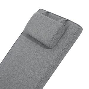 Cojín de asiento respaldo y reposapies color gris oscuro