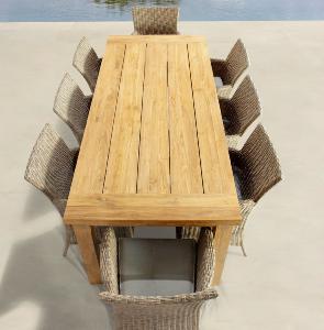 Mesa rústica rectangular 240 cm Teca reciclada