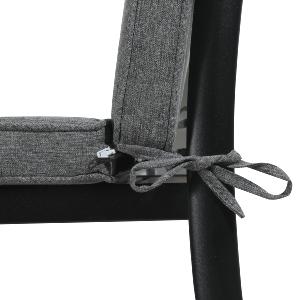 Cojín de asiento y respaldo 45x91x5 cm color gris oscuro