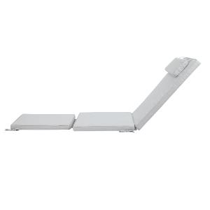 Cojín de asiento respaldo y reposapies color gris claro