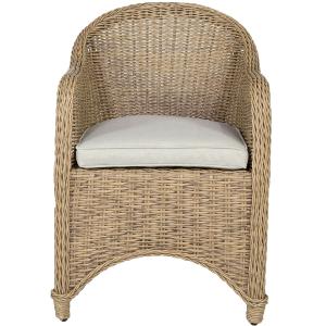 Sillón comedor Córdoba aluminio y rattan sintético