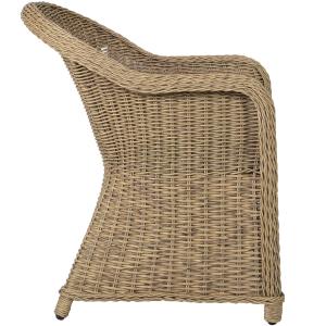 Sillón comedor Córdoba aluminio y rattan sintético