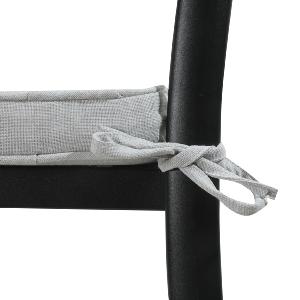 Cojín de asiento 36x36x5 cm color gris claro
