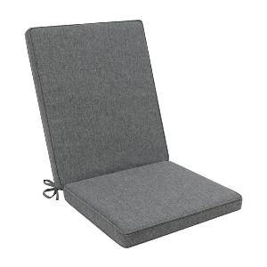 Cojín de asiento y respaldo 45x91x5 cm color gris oscuro