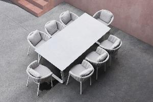 Mesa comedor Babylon. Blanca