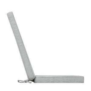 Cojín de asiento y respaldo alto 50x115x5 cm color gris claro