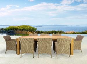Sillón comedor Trinity aluminio y rattan sintético