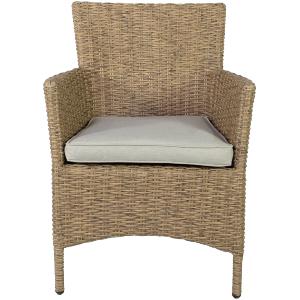 Sillón comedor Trinity aluminio y rattan sintético