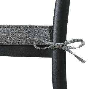 Cojín de asiento 36x36x5 cm color gris oscuro