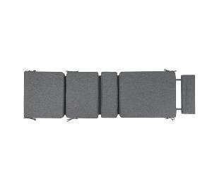 Cojín para tumbona Mati 50x192x5 cm color gris oscuro