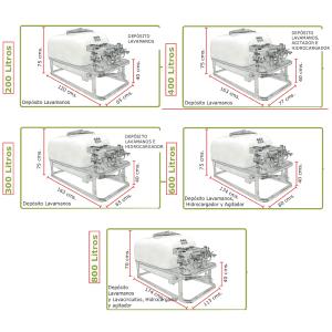 Bancada sulfatadora. Motor 4T 5.5cv. 40Bar 22L